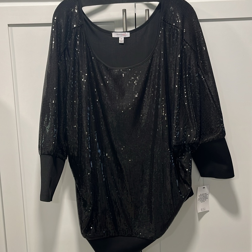 NWT 2X Black Sequined Beauty! By Skinny girl